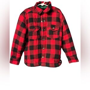 Tommy Bahama Kids Red and Black Plaid Jacket size:8